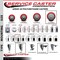Service Caster 5'' Red Poly Swivel 1'' Expanding Stem Caster with Brake SCC-EX20S514-PPUB-RED-PLB-1 - alternate 2